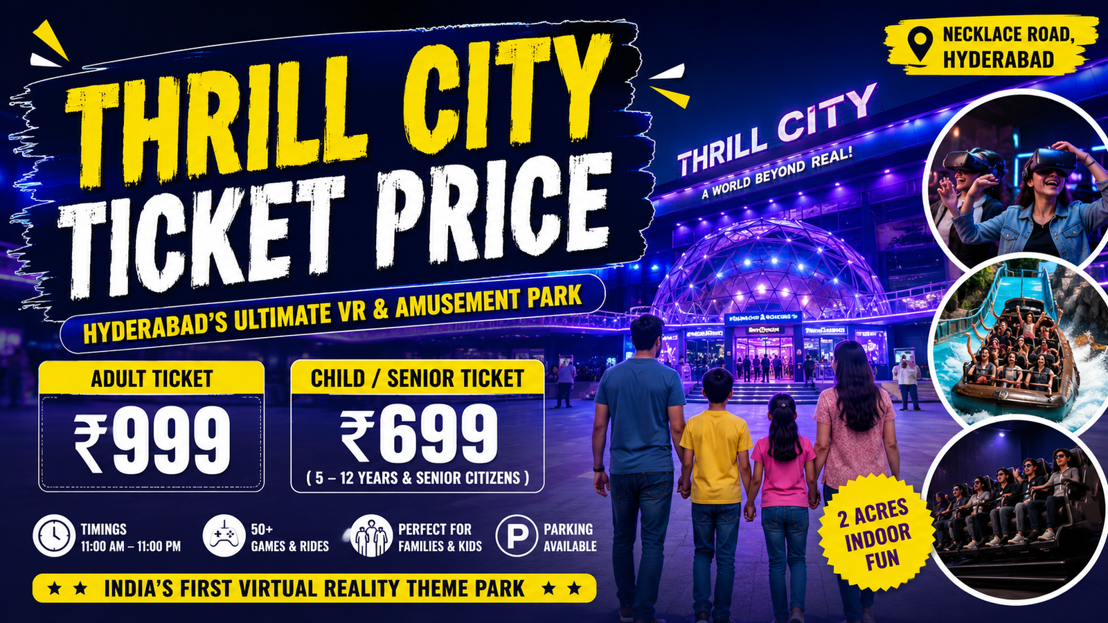 Thrill City Ticket Price 2026: Hyderabad Entry Fee & Value Analysis