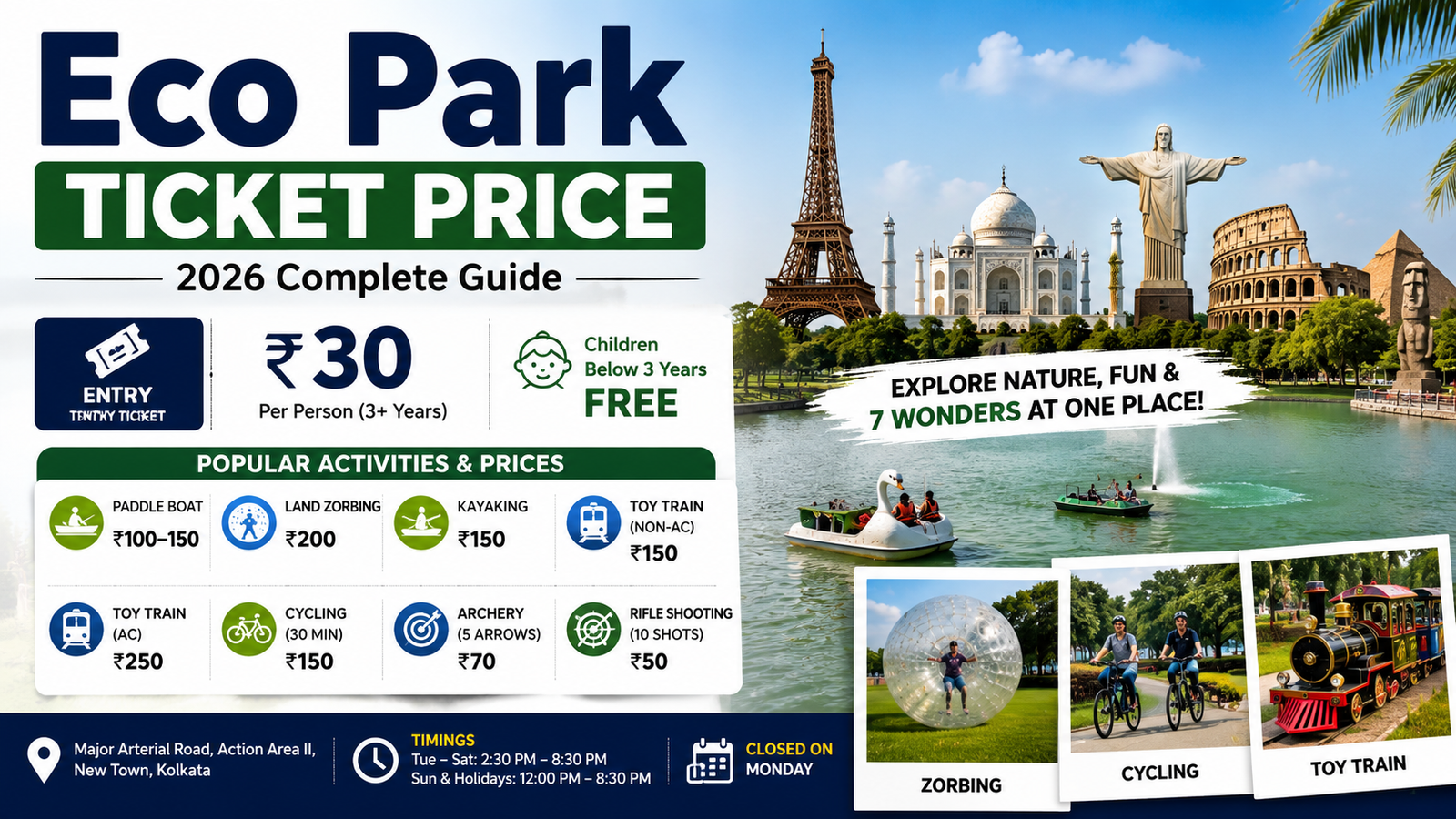 Eco Park Ticket Price 2026: The ₹30 Entry Is Just the Starting Point