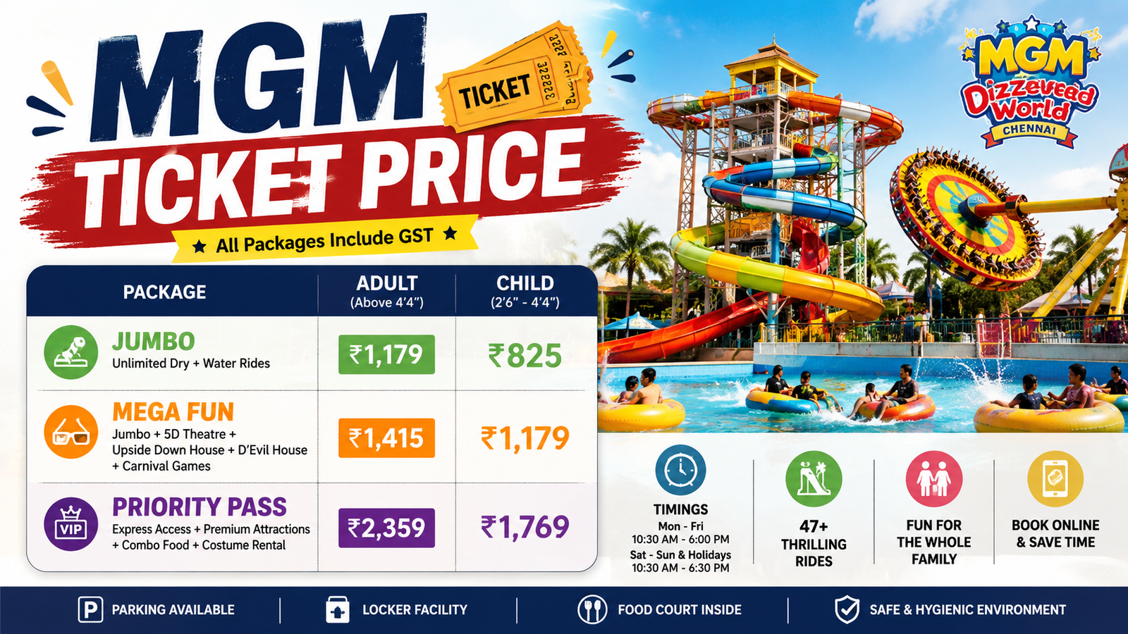MGM Ticket Price 2026: The Real Value Proposition Behind Chennai’s Amusement Park Pricing