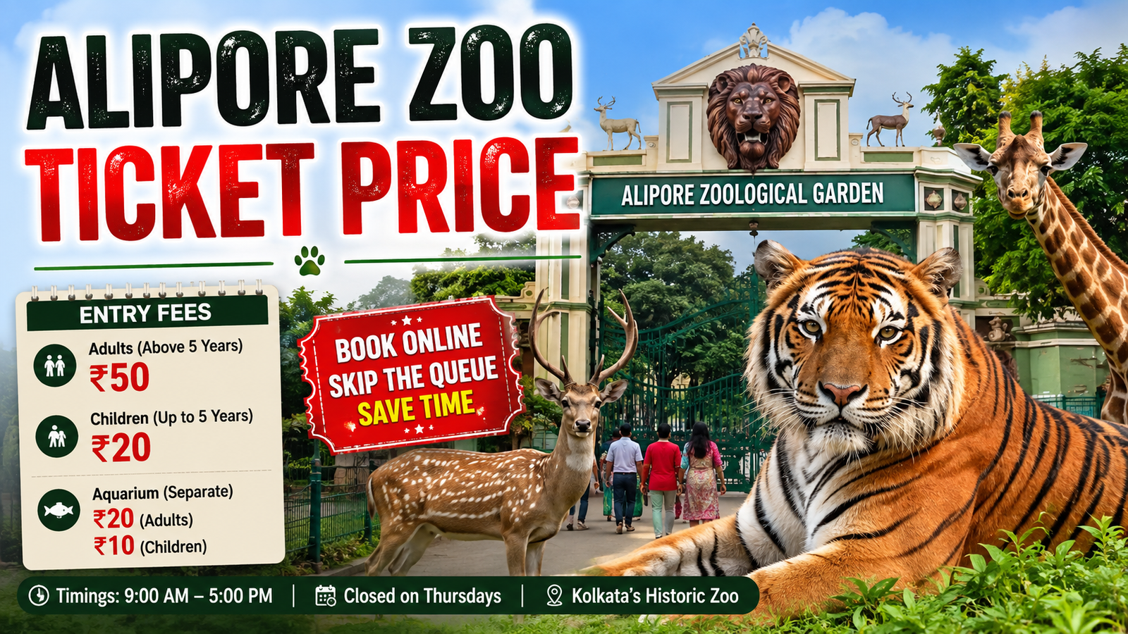 Alipore Zoo Ticket Price 2026: What ₹50 Actually Gets You at India’s Oldest Zoo