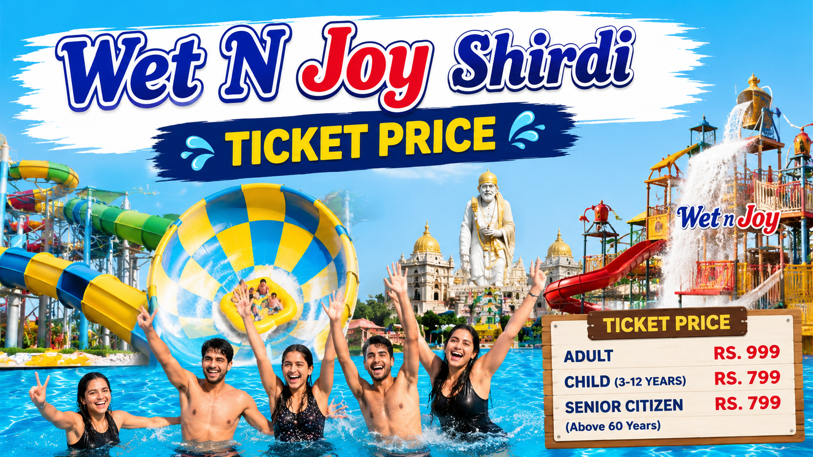 Wet N Joy Shirdi Ticket Price 2026: Entry Fee, Timings, Booking & Visitor Guide