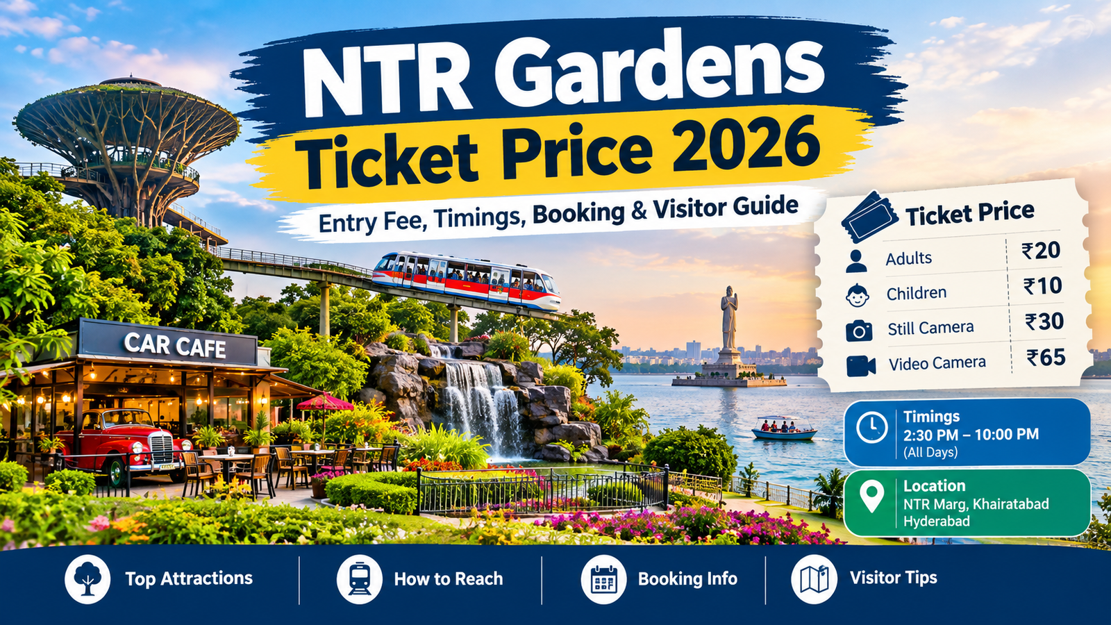 NTR Gardens Ticket Price 2026: Entry Fee, Timings, Booking & Visitor Guide