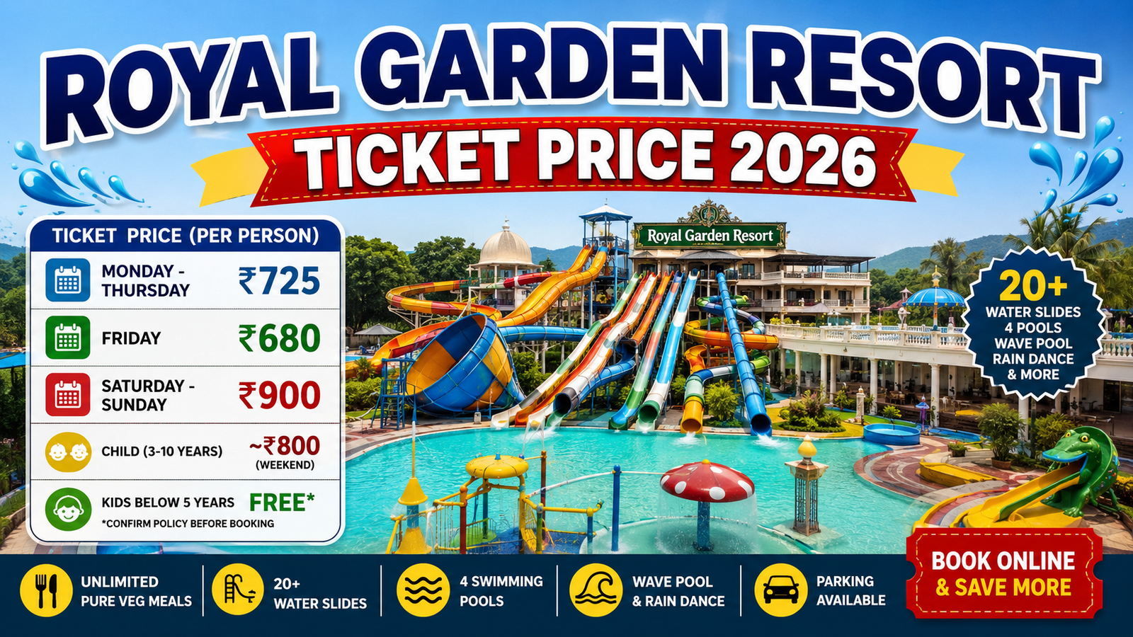 Royal Garden Resort Ticket Price 2026: Entry Fee, Timings, Booking & Visitor Guide